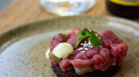 Tartaar van rund met mayonaise van St.Bernardus Tripel