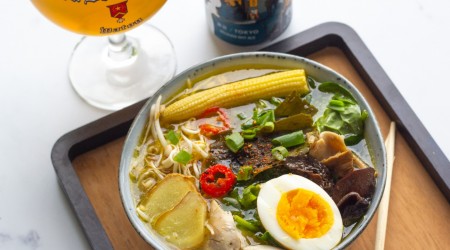 Easy shio ramen met kip en yuzu