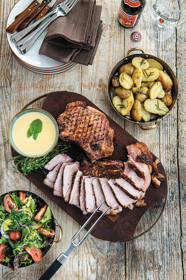 Pork chops with St.Bernardus Tripel and mint béarnaise